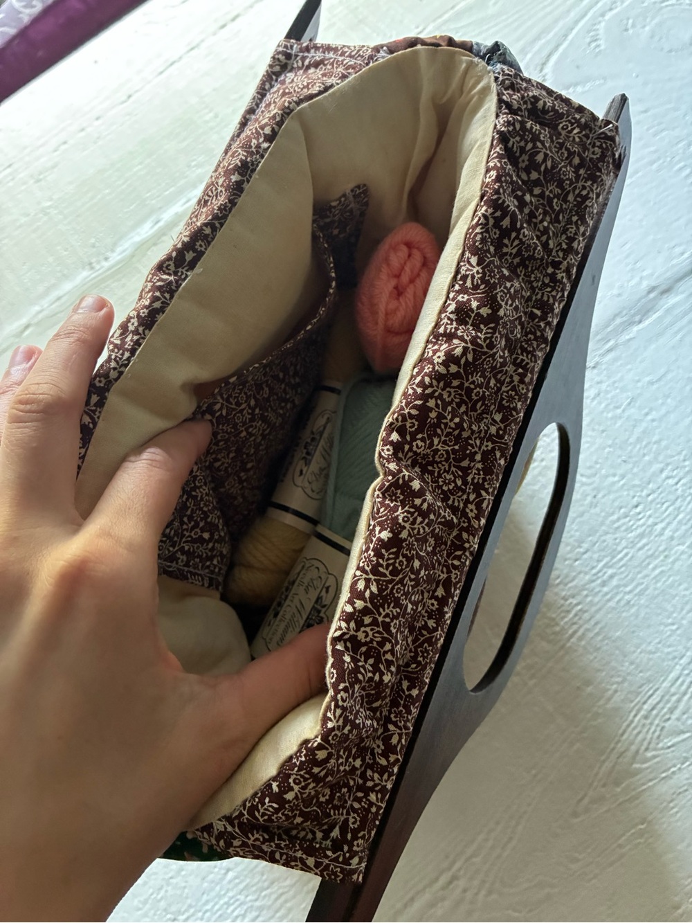Vintage Patchwork Quilted Multicolor Handbag/Sewing Bag - Picture 2 of 7